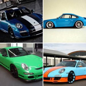 Voorbeelden kleuren Porsche