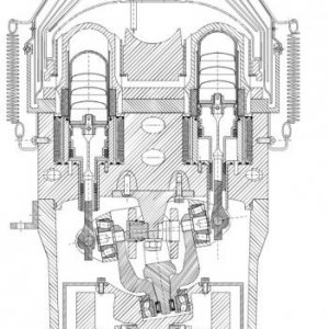 Doorsnede sterling motor