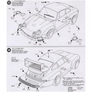 tamiya taisan starcard porsche 911gt2 mastelis 124 24175 14