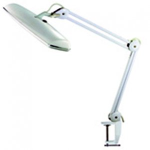 Bureaulamp met 3x 14 TL lampen om te bevestigen aan werkbank € 55,00.