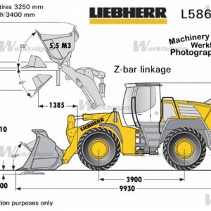 Liebherr L586 technische tekening