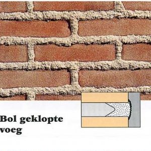 voeg typen 1 bolgeklopte voeg knb baksteen