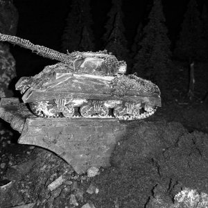 leuke oldschool foto van de sherman firefly tank