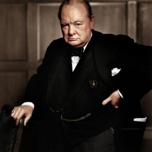 winston churchill colorized