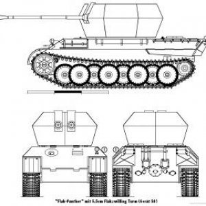 55cm zwilling flakpanzer mit panther fahrgestell