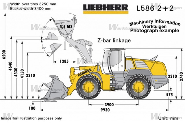 Liebherr L586 technische tekening