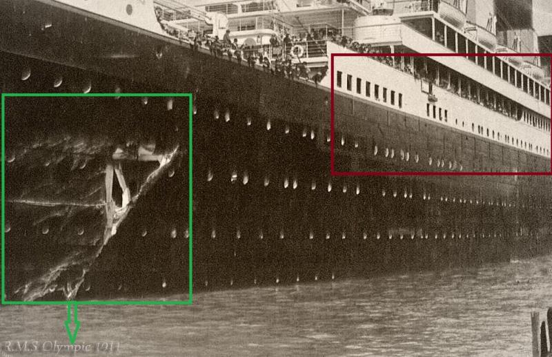 RMS Olympic Damage from Hawke Collision3