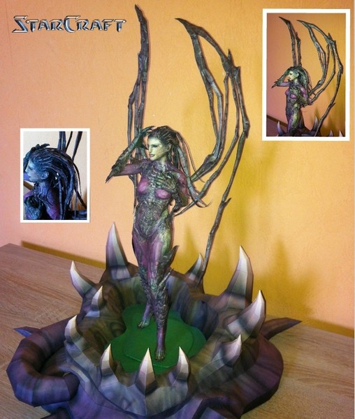 starcraft   sarah kerrigan papercraft by stange1337 d6q5izn