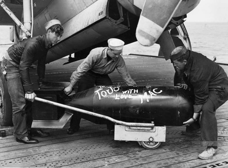 USS Nassau supporting the invasion of Attu in the Aleutians May 1943